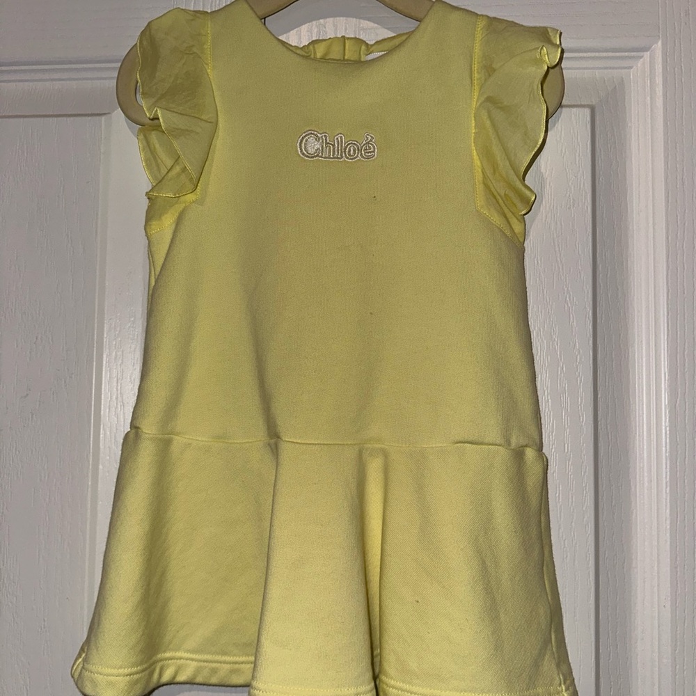 Chloe Kids Logo Embroidered Dress